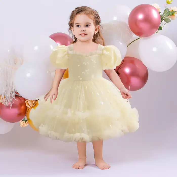 Robes superposées moelleuses pour bébés filles