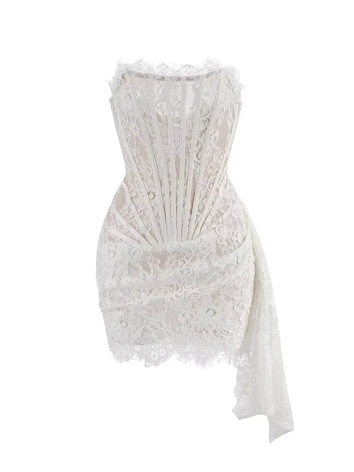 VC robe de noël pour femmes dentelle rouge Sexy bretelles sans manches mince dîner