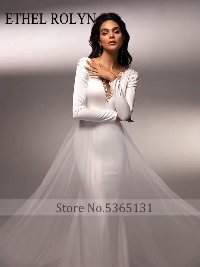 ETHEL ROLYN robe De mariée sirène en Satin pour femmes
