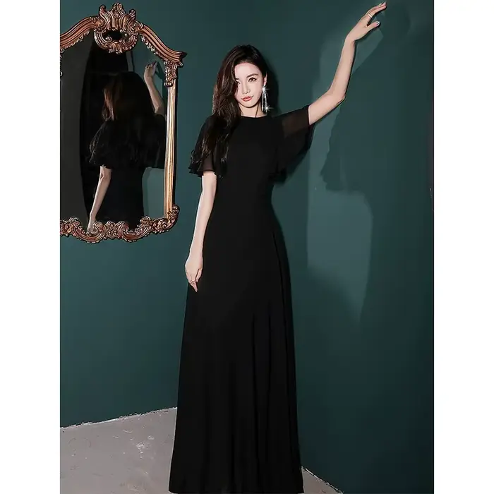 Robe de soirée de banquet 2026 Nouvelle collection en mousseline de soie