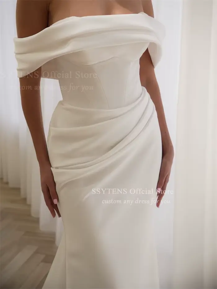 SSYTENS Robes de mariée élégantes en satin