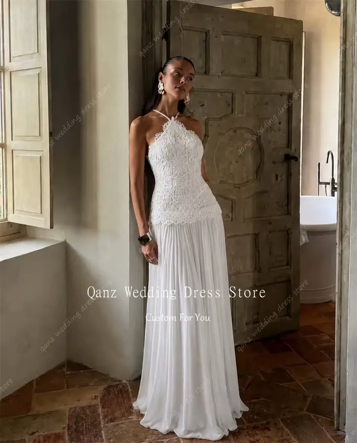 Qanz – robe de mariée bohème en mousseline de soie