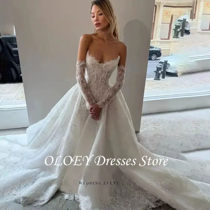 OLOEY Robes de mariée de luxe personnalisées en dentelle