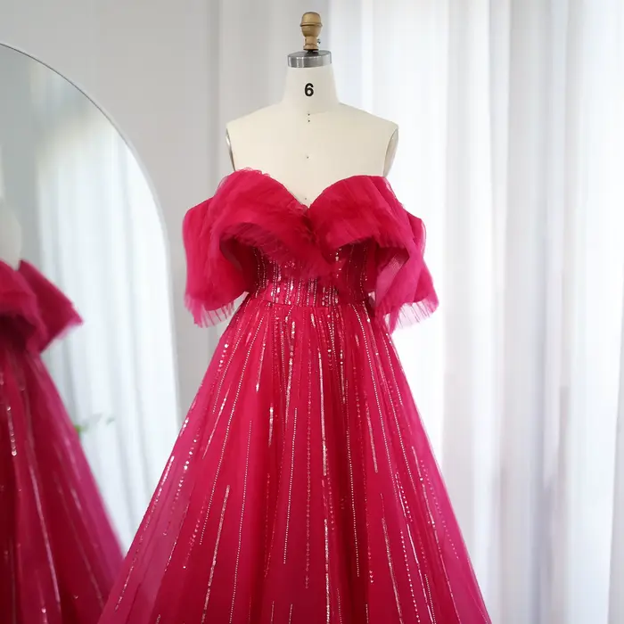 Sharon Said-Robe de Soirée Po Rose Neutre