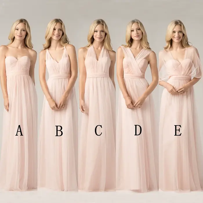 Robes de mariée simples roses, robes de soirée de fiançailles en dentelle à col en V, robes de demoi