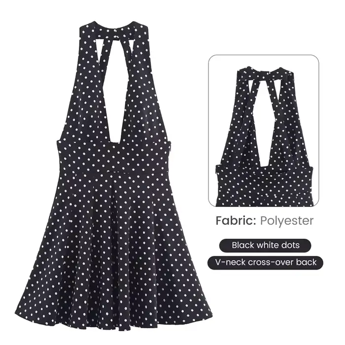 Robe trapèze brodée en dentelle blanche pour femmes, dos nu, col licou, mince, sexy, fête, nouveau, 