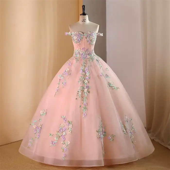 Ashley Gloria Quinceanera-Robe de Rhélégante, robes de Rh, robe de Rh, anniversaire, remise de diplô