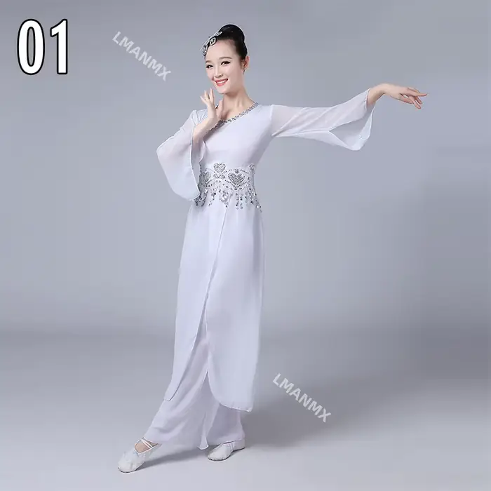 Vêtements de danse classique traditionnels pour femmes, danse folklorique chinoise, robe Guelfor, ma