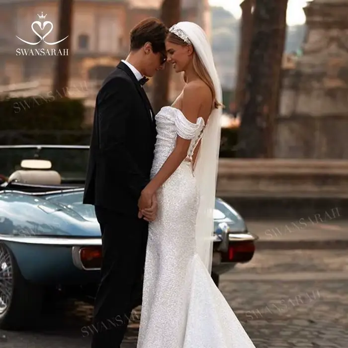 Robe De mariée sirène brillante