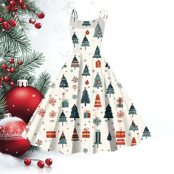 Robe de Soirée de Noël Rouge pour Femme Occasions Spéciales Élégante et Décontractée Tenue de Cocktail Polyvalente
