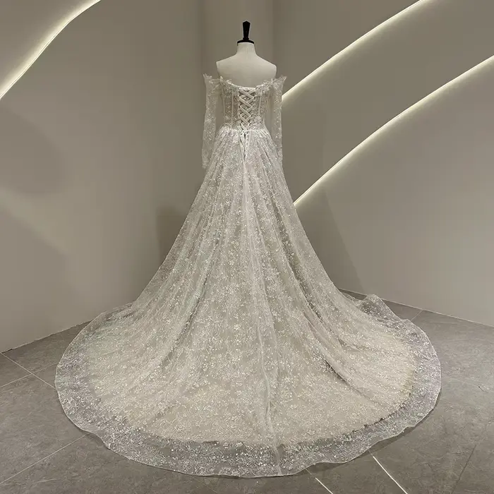 9534 personnalisé SuLi dentelle Robe De mariée pour les femmes mariées Boho
