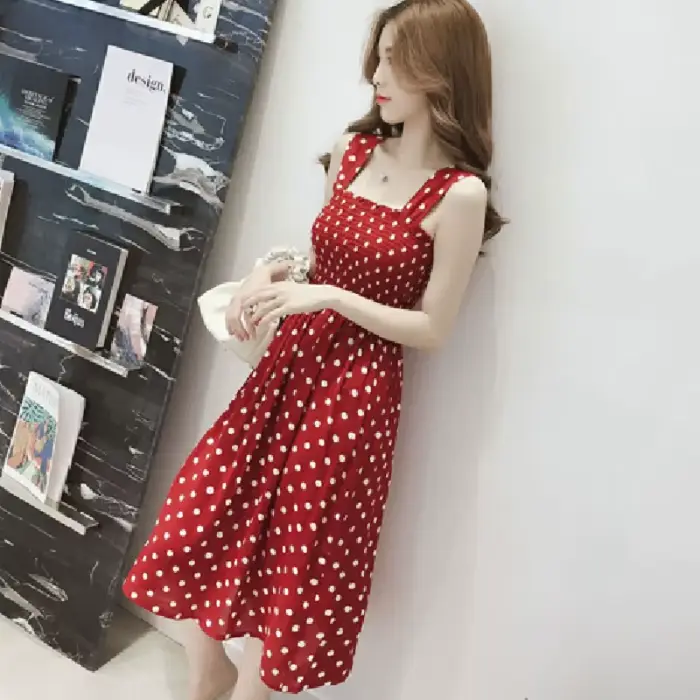 Robe d'été en fibre de point pour femmes