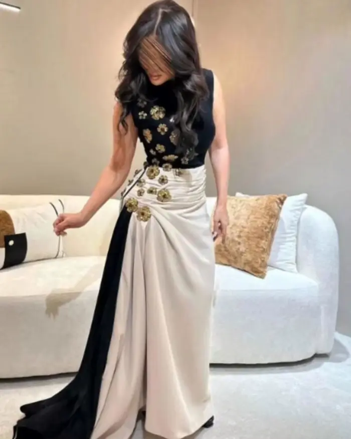 Robes longues à motif plissé classique personnalisé