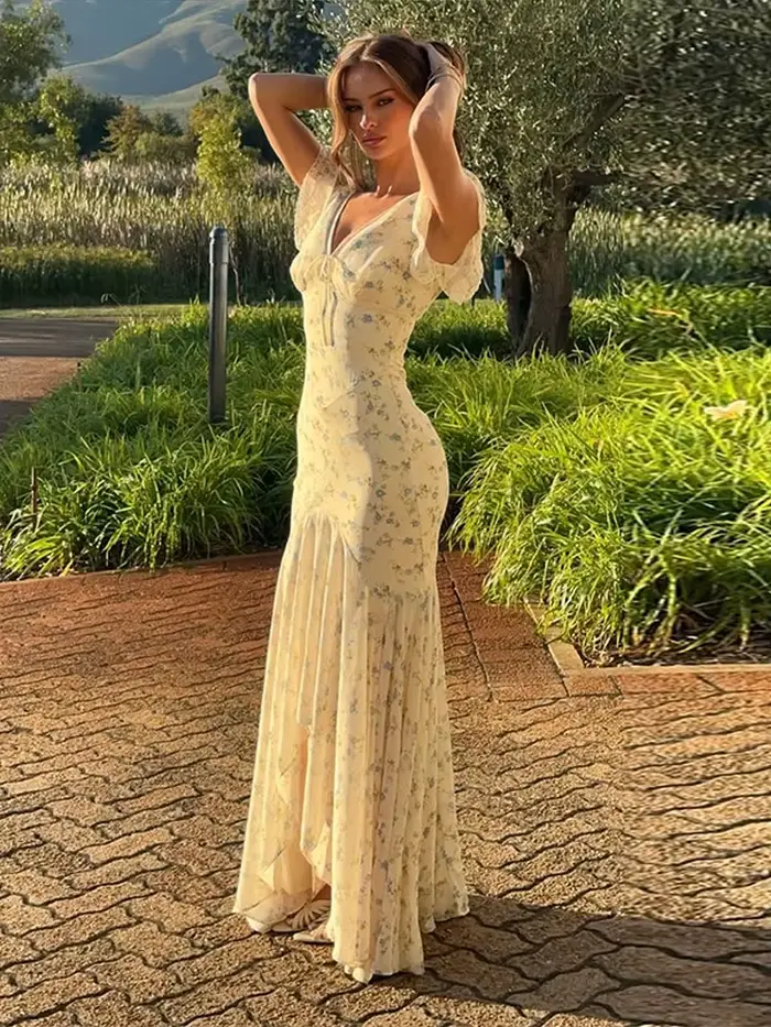 Nouvelle Robe Chic Femme Élégante et Sexy à Imprimé Poisson