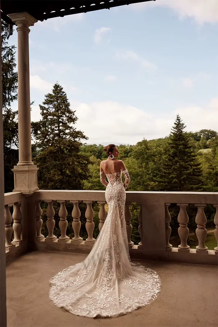 Robe de Mariée en Forme de Trompent pour Femme