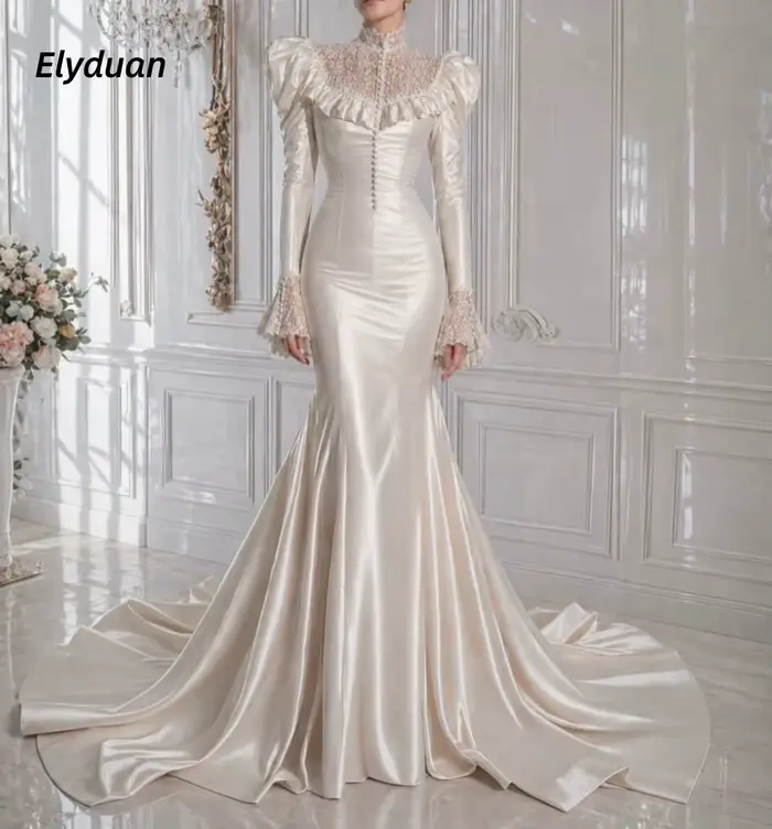 Robe de mariée sirène victorienne vintage