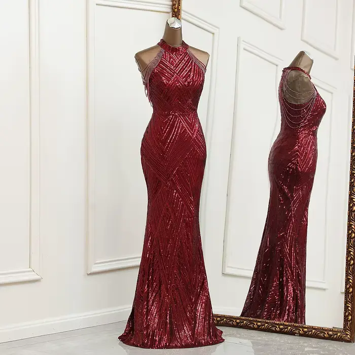 Robe de soirée sirène argentée personnalisée, Robe de Soirée Femme, Vestidos De Fiesta, Robe de demo
