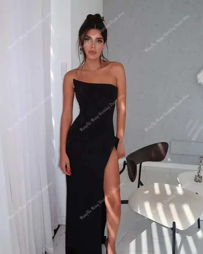Robes de soirée formelles noires élégantes pour femmes