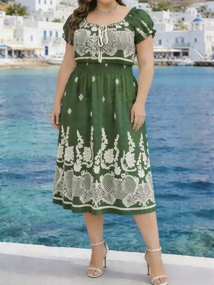 Robe bohème pour femmes de grande taille