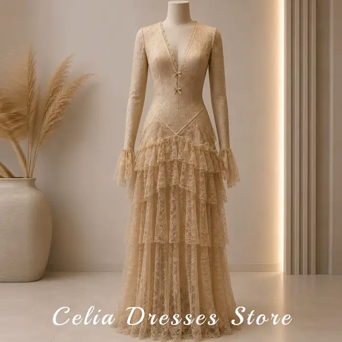 Robe de soirée sexy à col en V