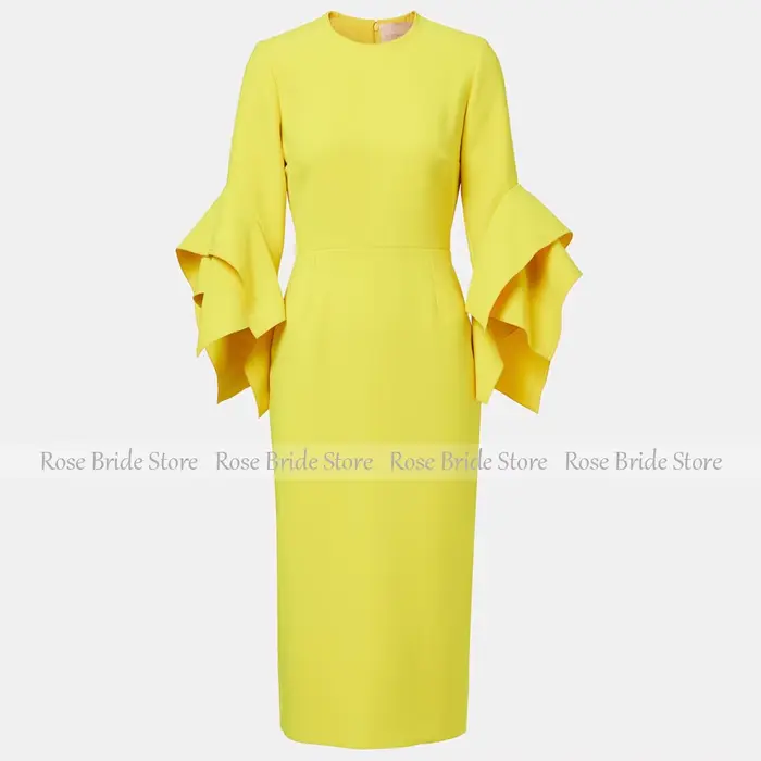 Robes de Cocktail jaunes pour femmes