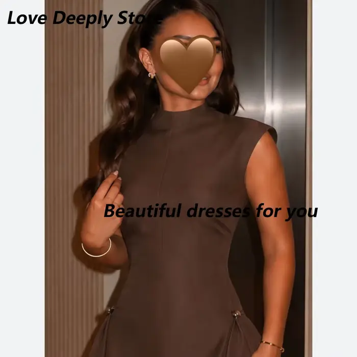 Robe de soirée marron personnalisée