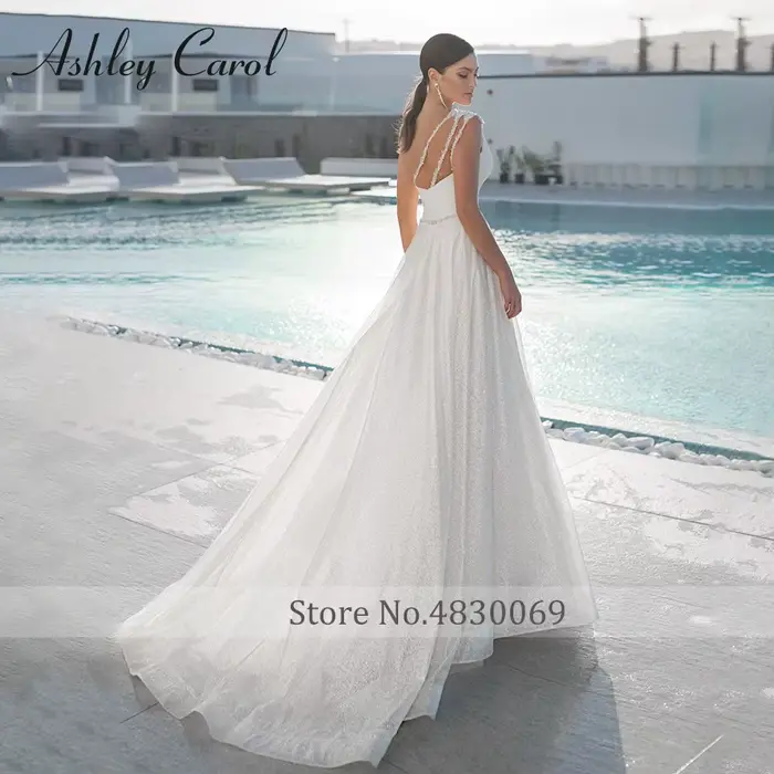 Ashley Carol-Robe de Mariée Trapèze Sexy et Brillante