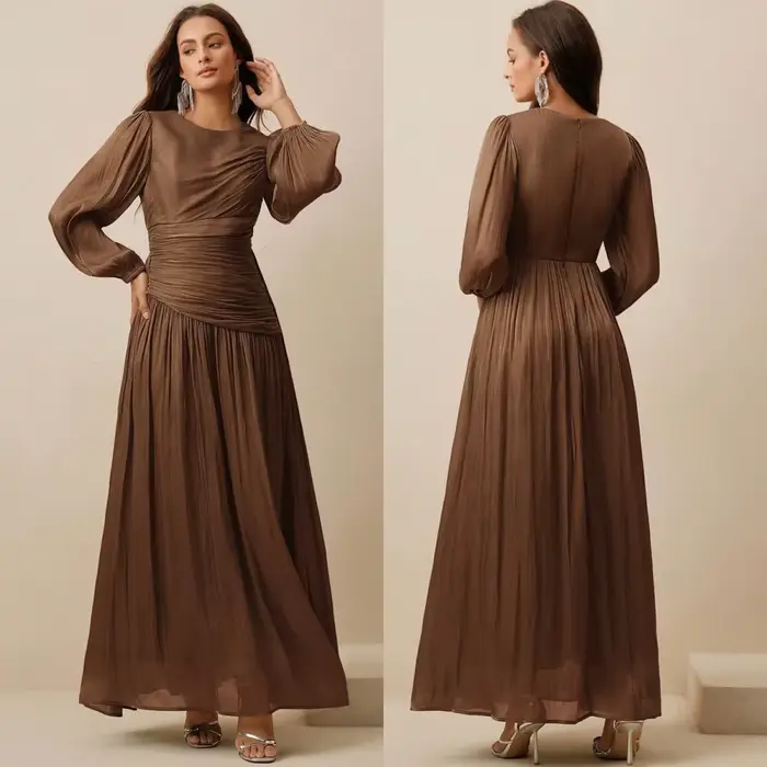 Robe de soirée en mousseline de soie
