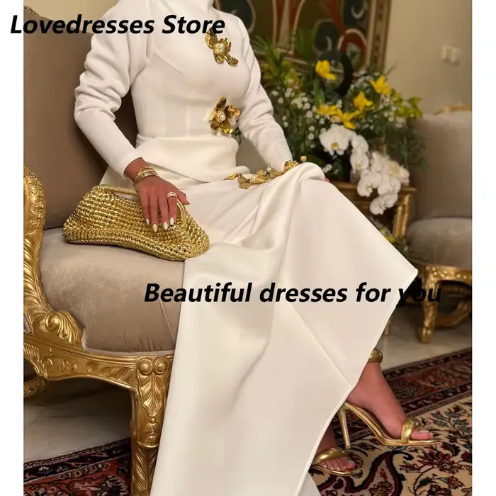 Robe de soirée élégante à col haut pour femmes