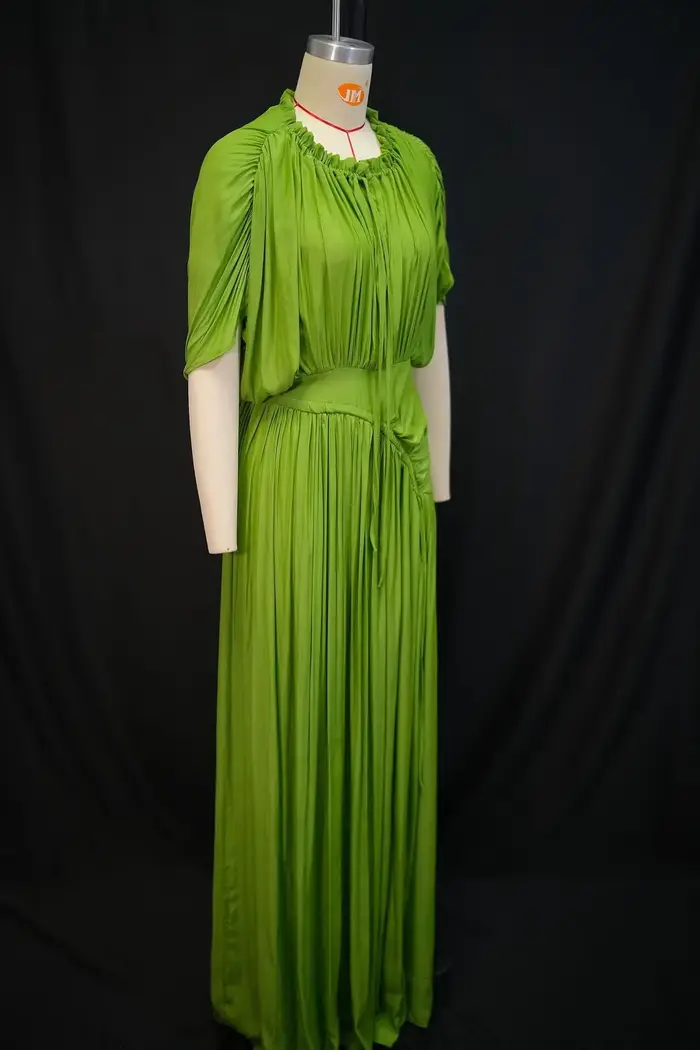 Robe longue d'été pour femme, taille haute, drapée, chic, bleu ciel, robe droite, une pièce, décontr