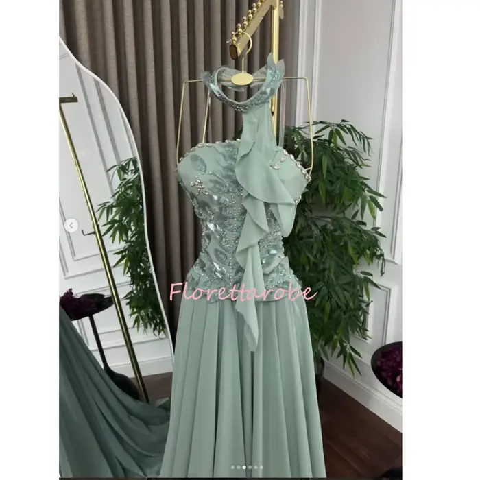 Robe de soirée élégante en mousseline de soie