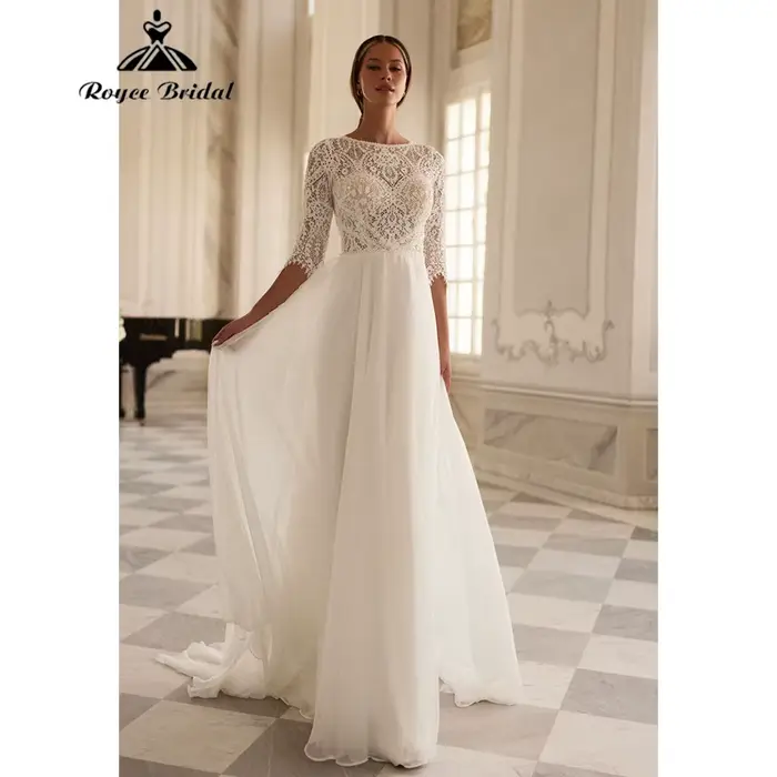 Robe de mariée vintage Roycebridal en mousseline de soie