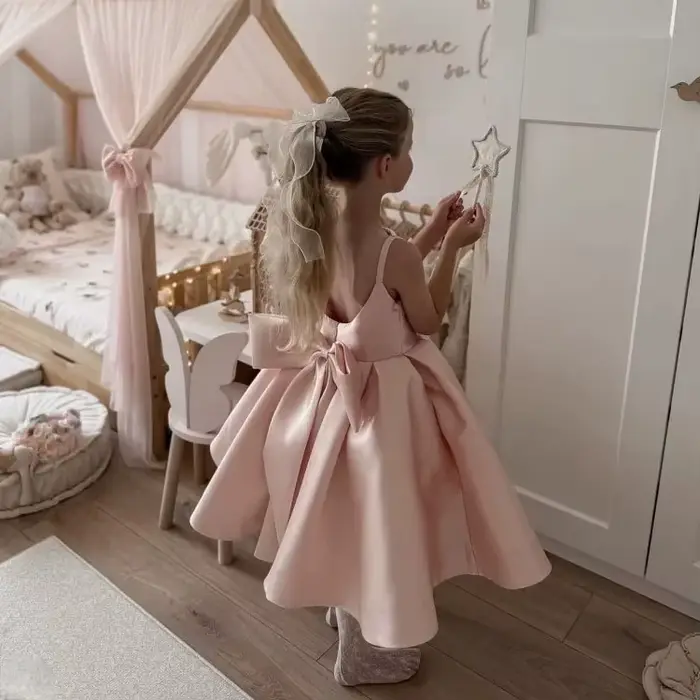 Robe de demoiselle d'honneur rose