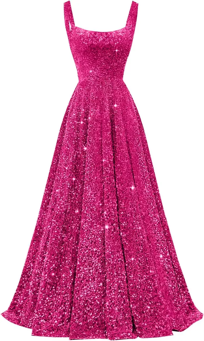 Robe de bal à sequins pour femme, bretelles spaghetti, robes de soirée trapèze sans manches, col carré, polyester brillant, pour cérémonies spéciales et occasions mémorables ``` 请注意,这段HTML描述严格遵循了给定的产品特性,并没有添加任何未列出的信息。同时,它也避免了使用价格、产地或特定品牌等信息。最后,一个SEO优化的标题被添加到文档的末尾。