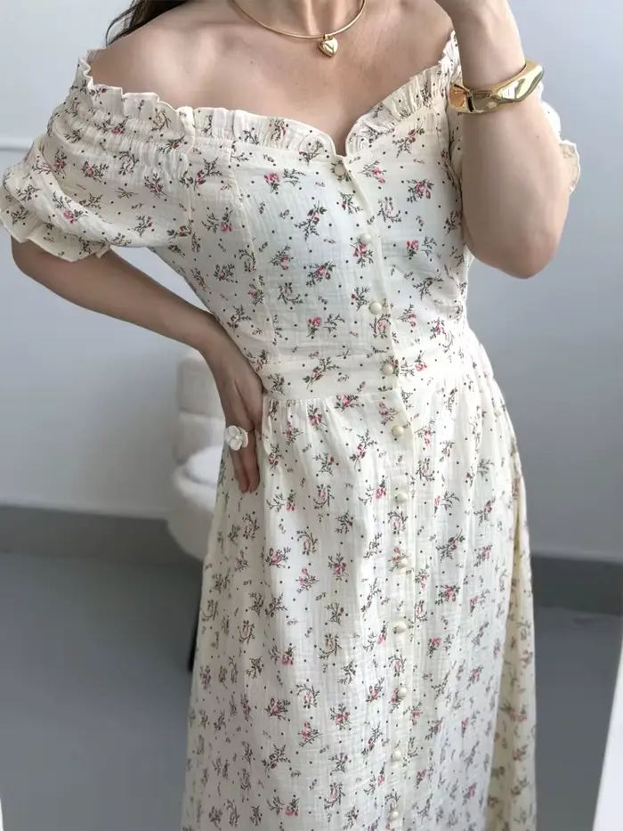 Élégante Robe Longue Décontractée Blanche en Coton 100% pour Femme