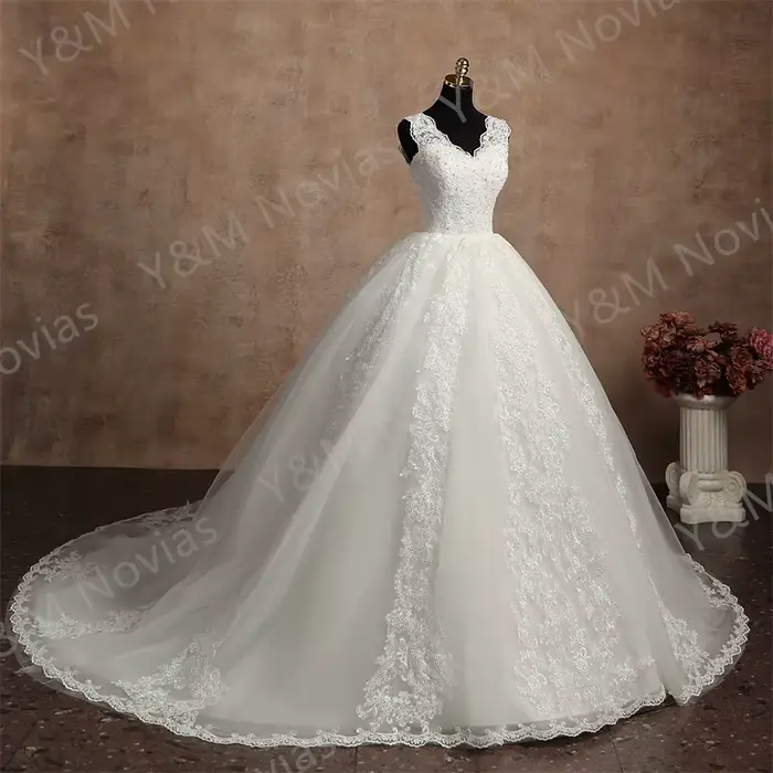 Robe De mariée blanche sans manches