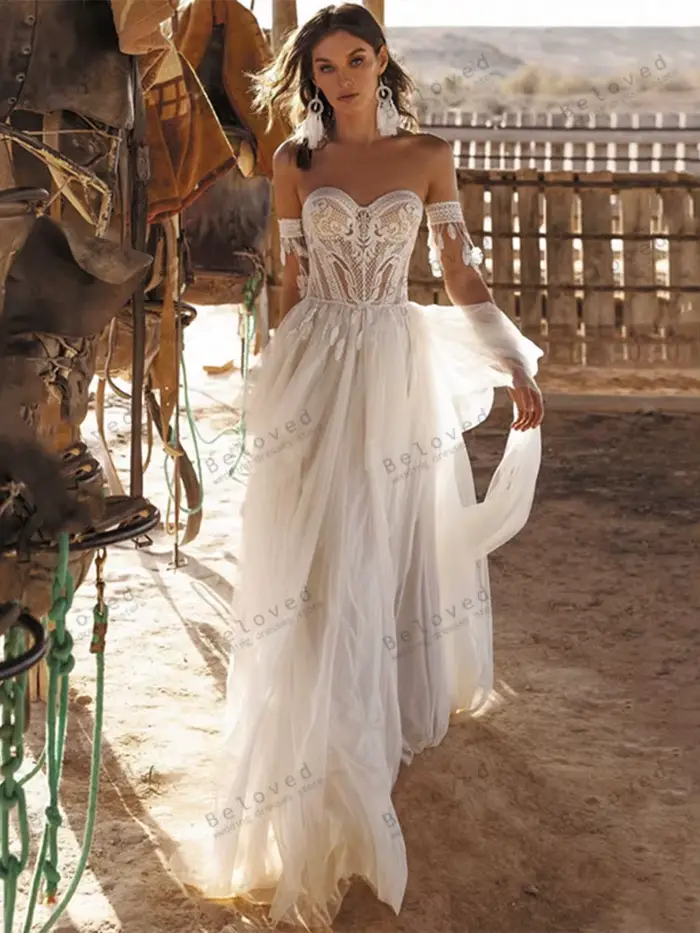Robes de mariée bohème vintage personnalisées