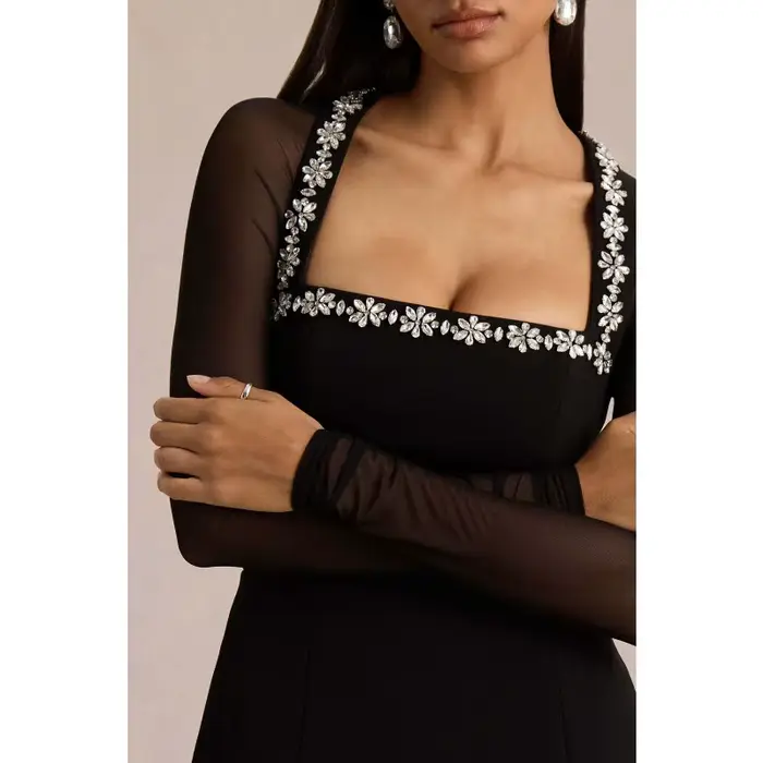 Robe de soirée en maille élégante pour femmes