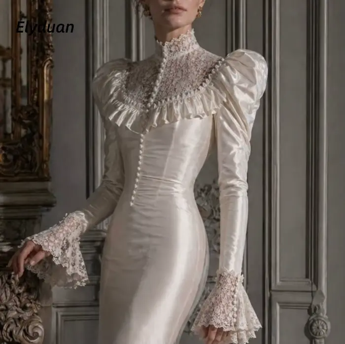 Robe de mariée sirène victorienne vintage