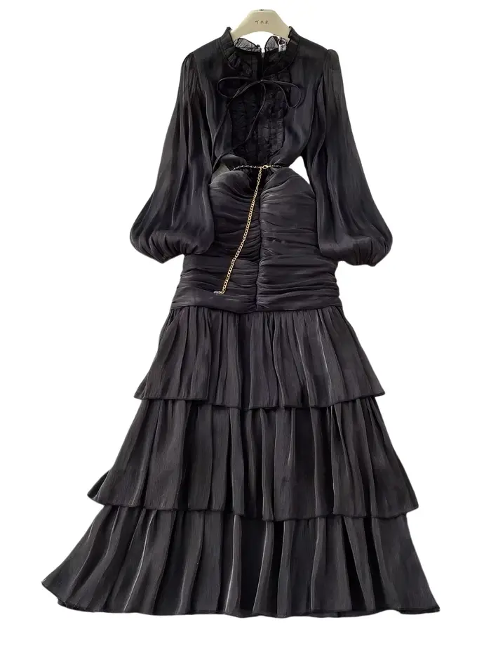 Robe Jacquard à fleurs 3D