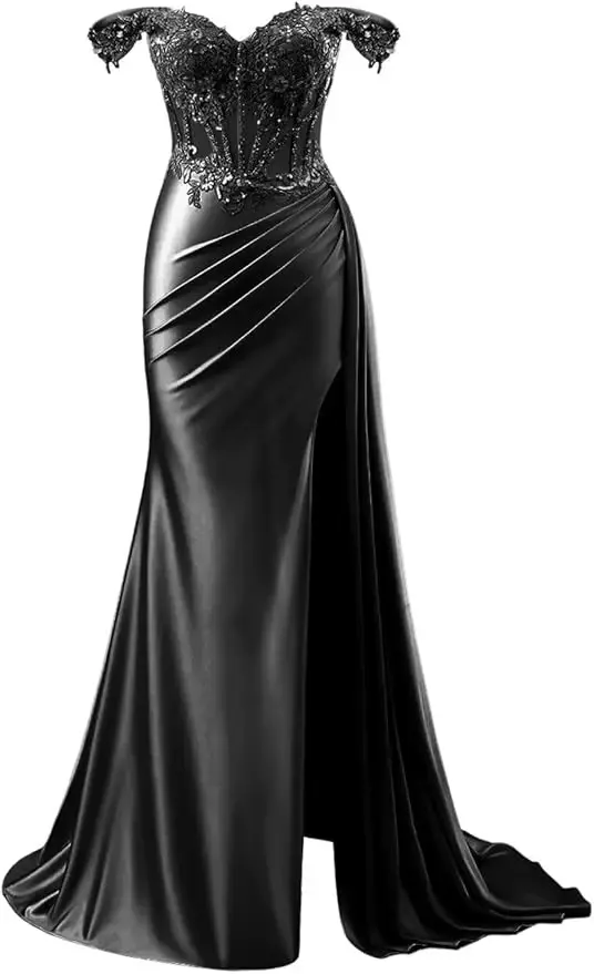 Robe de bal sirène vert sauge en dentelle perlée avec corset pour soirées formelles et bals occasions spéciales
