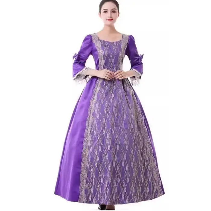Robe de bal victorienne médiévale, Costume de princesse reine pour femmes, longue robe d'halloween d