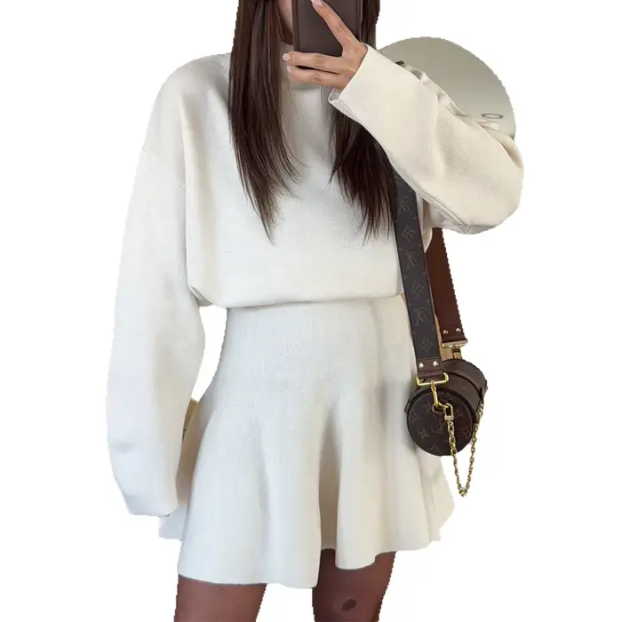 Robe pull à manches longues pour femmes