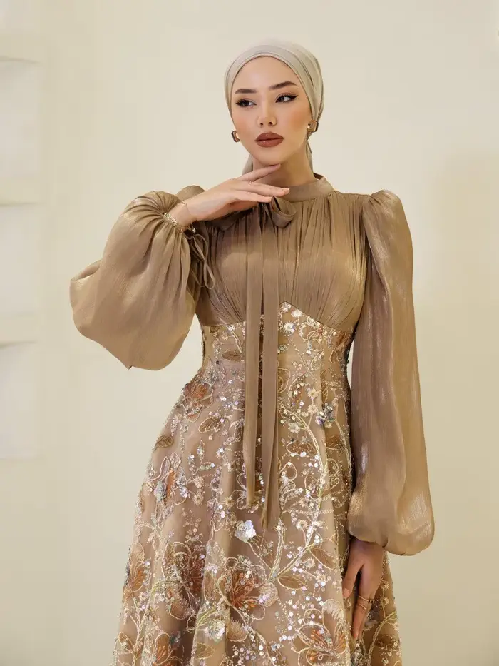 Robe de soirée islamique personnalisée pour femmes