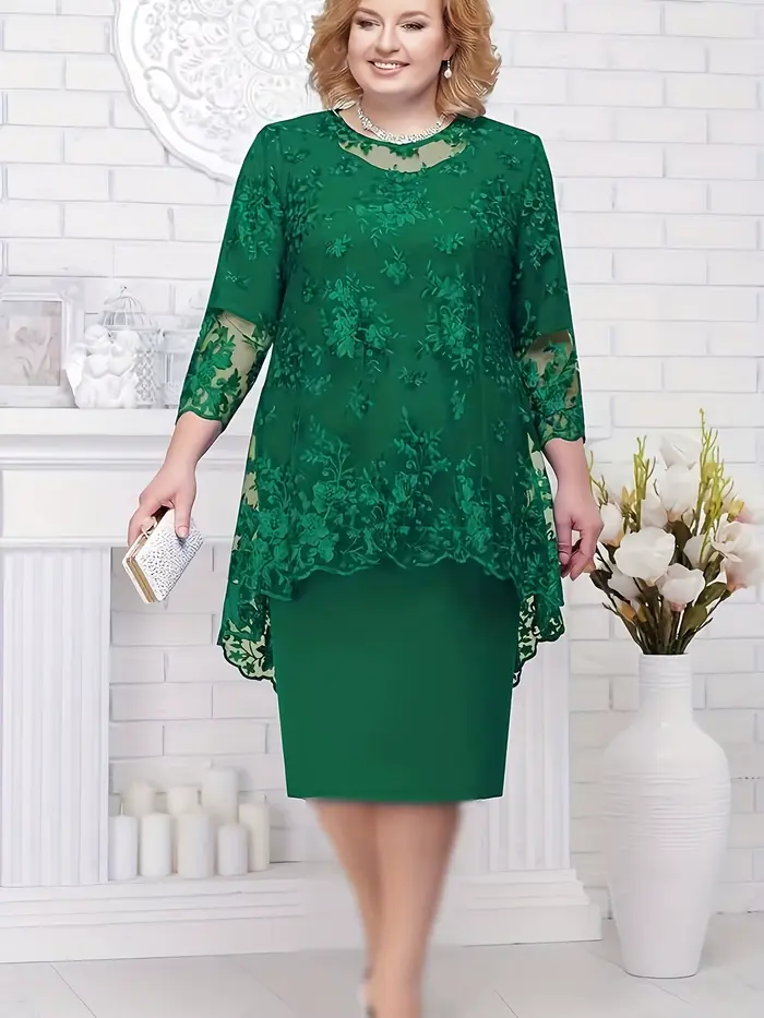 Grande taille robe pour femme nouveau ensemble deux pièces
