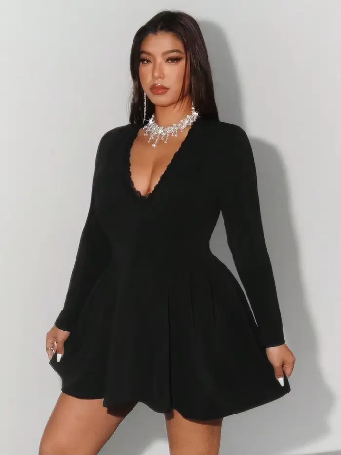 Robe Sexy en dentelle grande taille