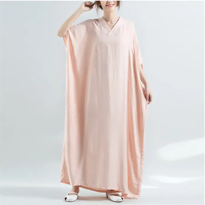 Robe vintage en coton ample et décontractée style chauve-souris pour femmes grandes tailles robes estivales longues maxis ocassions spéciales années 20 vintage style décontracté polyester viscose