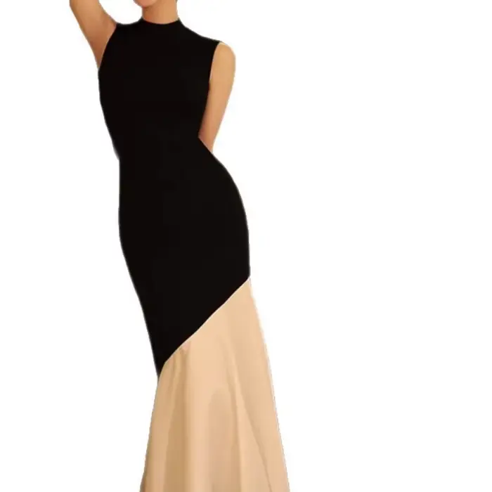 Nouvelle robe noire de style français pour femmes