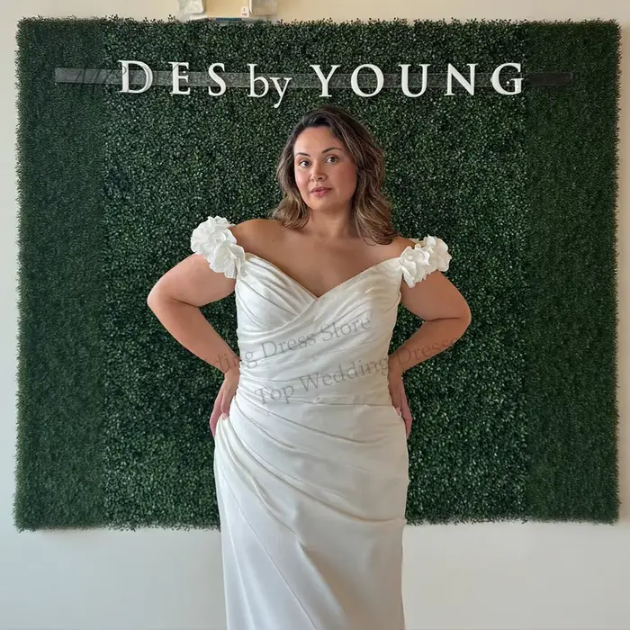 Robe de mariée sirène à épaules dénudées