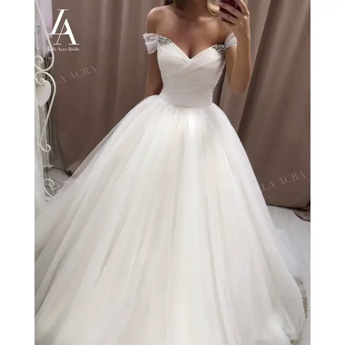 Robe de mariée en cristal romantique